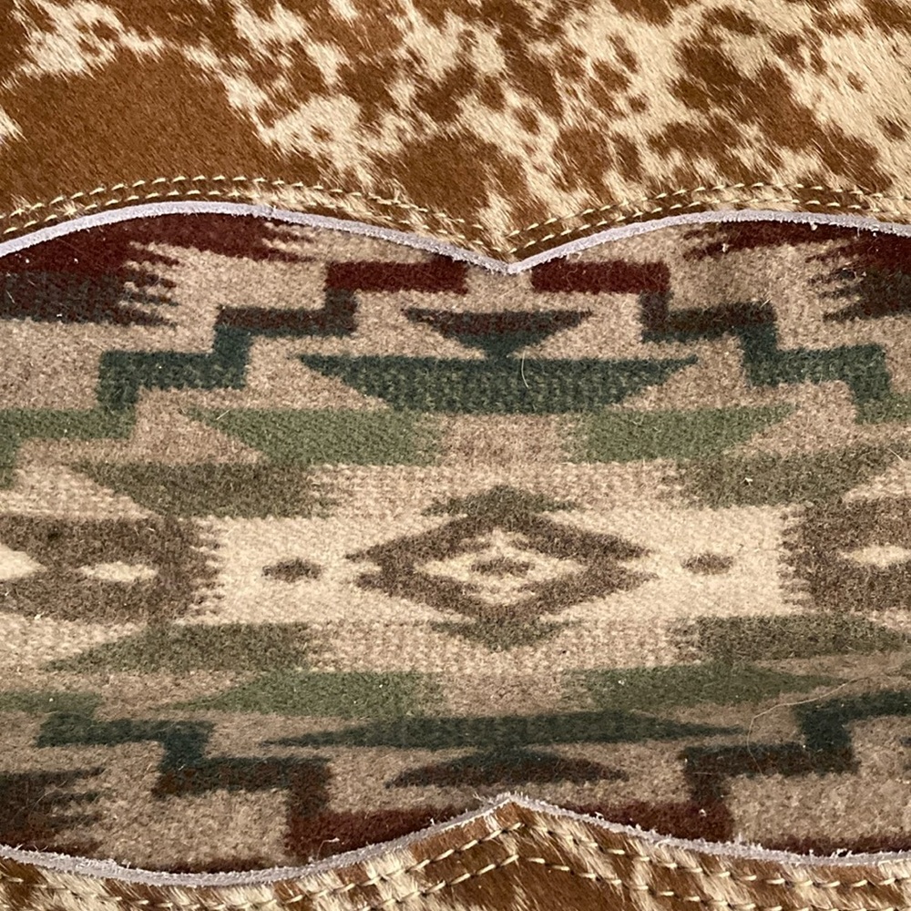 Merrick’s Custom Leather Pendleton/HOH/Leather Teeter Crossbody Bag Like New! - Picture 4 of 6